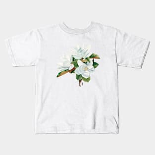 White magnolia painting Kids T-Shirt